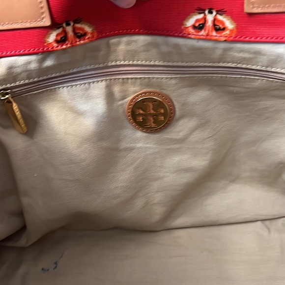 TORY BURCH ELLA COATED CANVAS FOX PRINT TOTE BAG - Picture 16 of 17